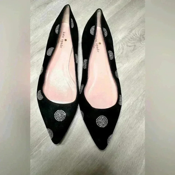 Kate Spade New York 8 1/2 Bayla‎ Black/Suede Crystal Strass - Picture 1 of 7